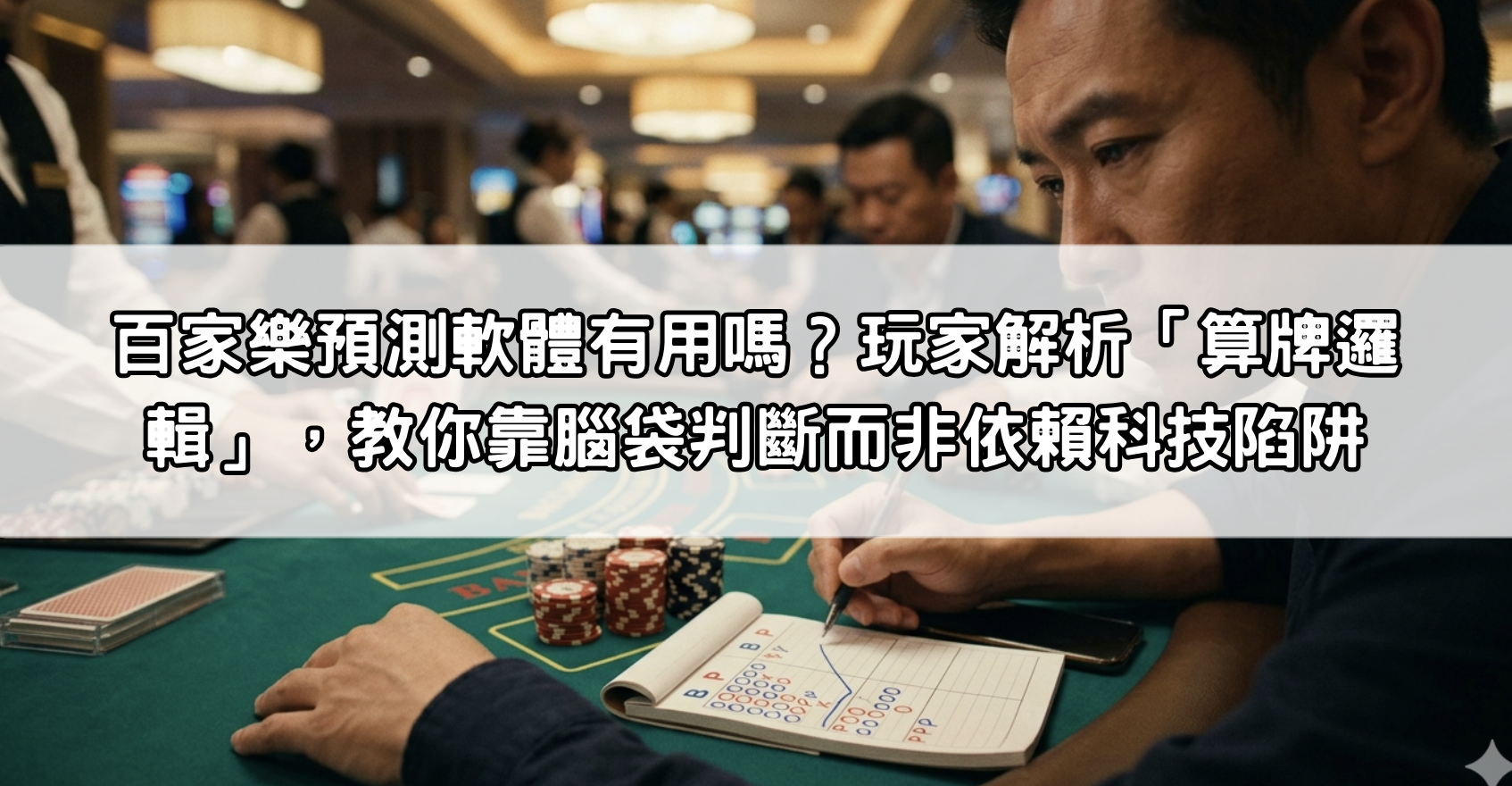 百家樂預測軟體有用嗎?玩家解析「算牌邏輯」,教你靠腦袋判斷而非依賴科技陷阱